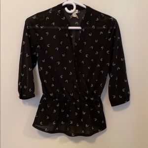 Blouse with butterflies